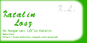 katalin losz business card